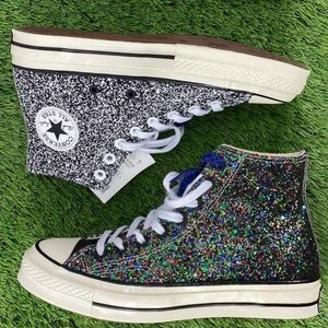 NWT Converse x Jw Anderson glitter gutter shoe!